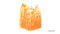 Orange Hawaiian Skirt Medium Length